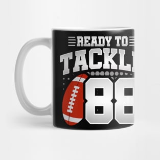 88th Birthday Football Mom Tackle Football Mug